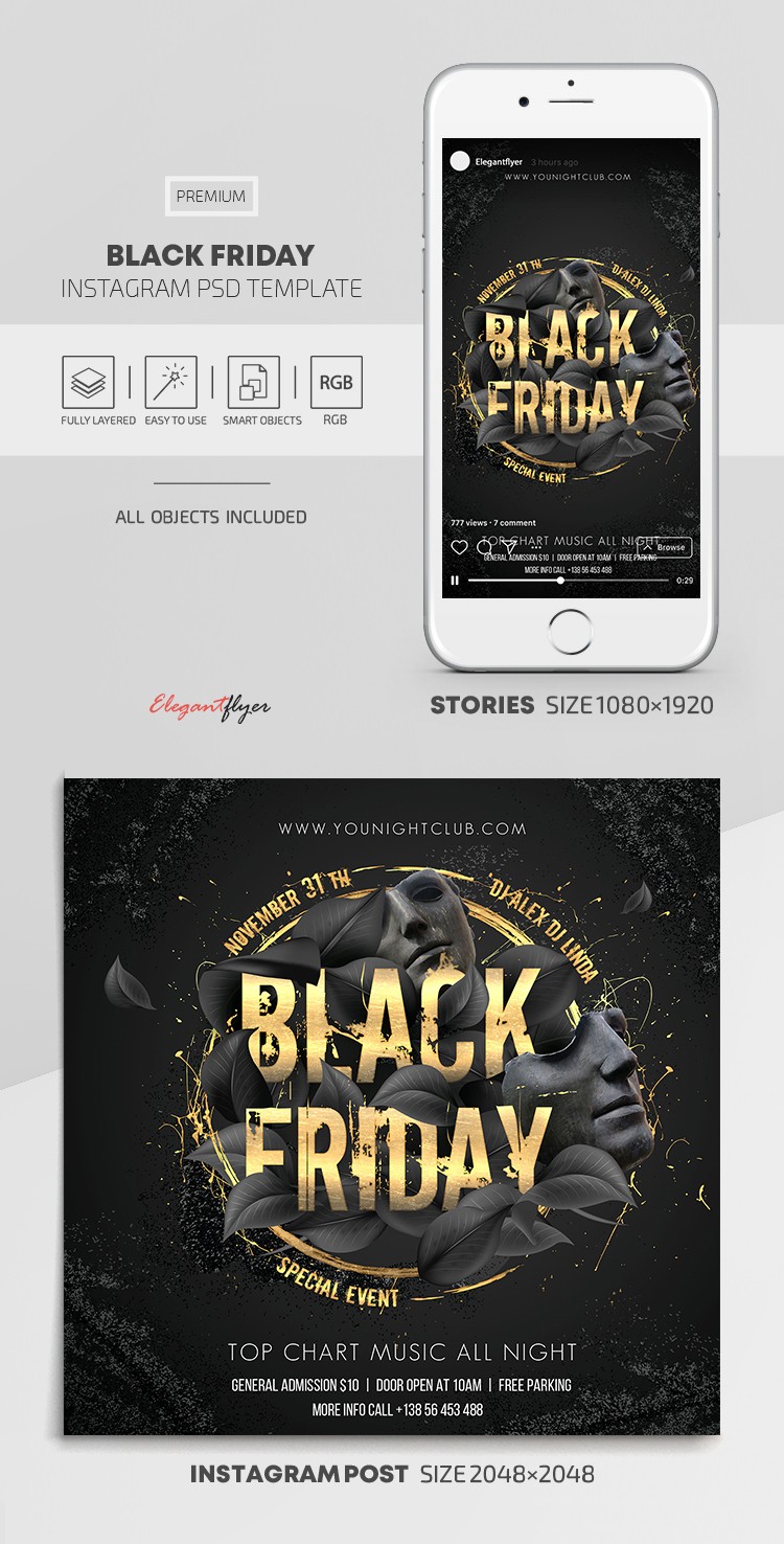 Black Friday Instagram by ElegantFlyer