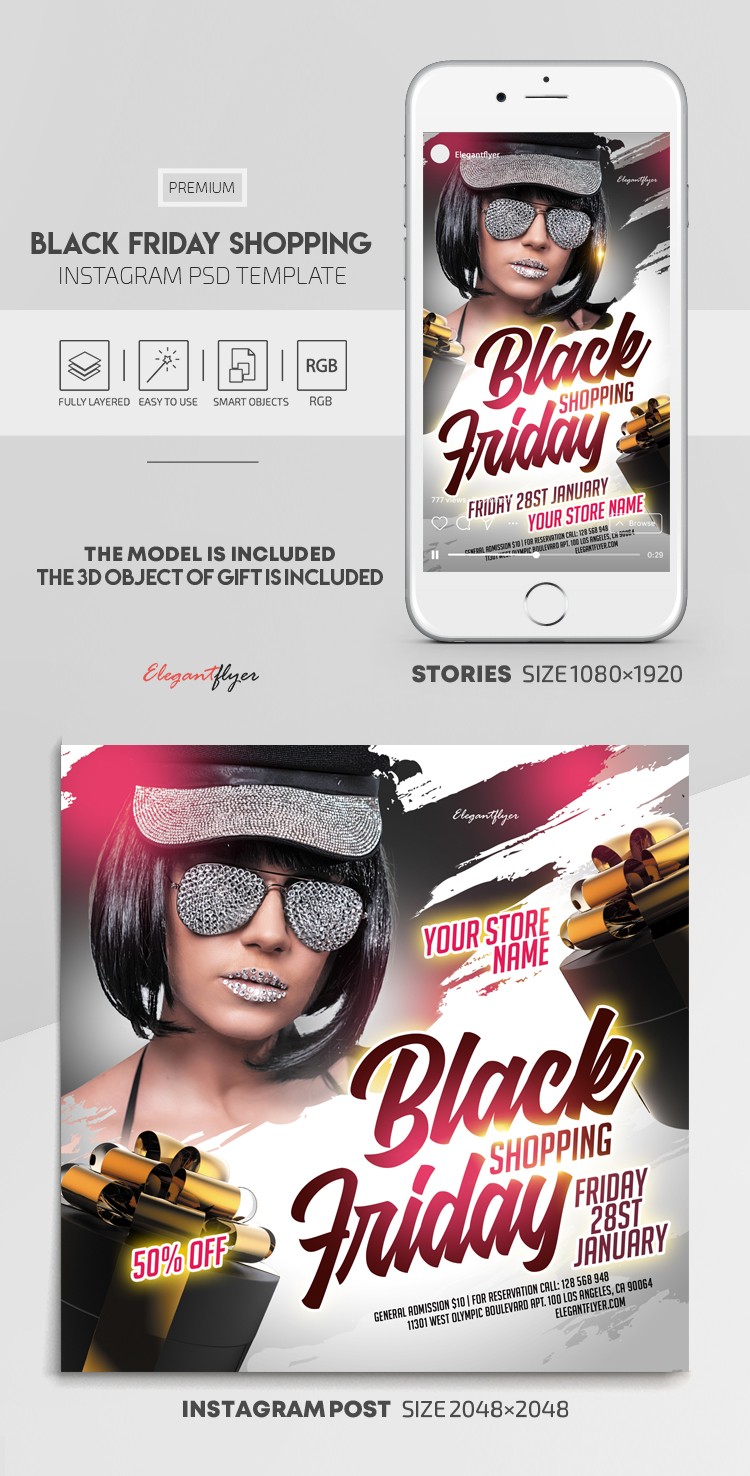 Compras de Black Friday no Instagram. by ElegantFlyer