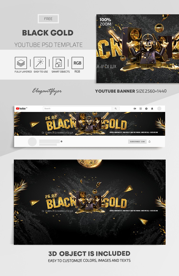 Black Gold Youtube by ElegantFlyer