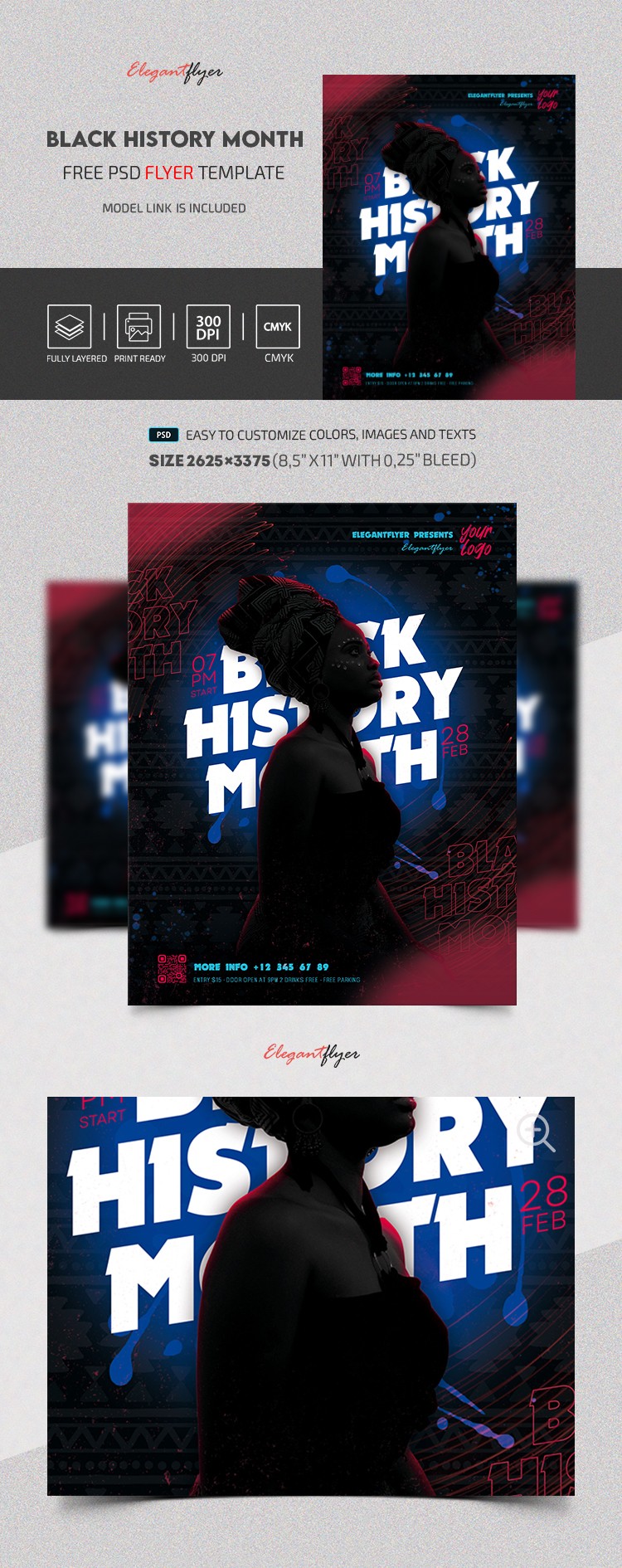 Folleto del Mes de la Historia Negra by ElegantFlyer