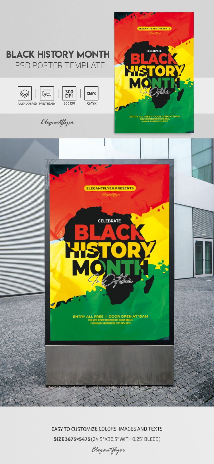Plakat Miesiąca Historii Czarnych by ElegantFlyer