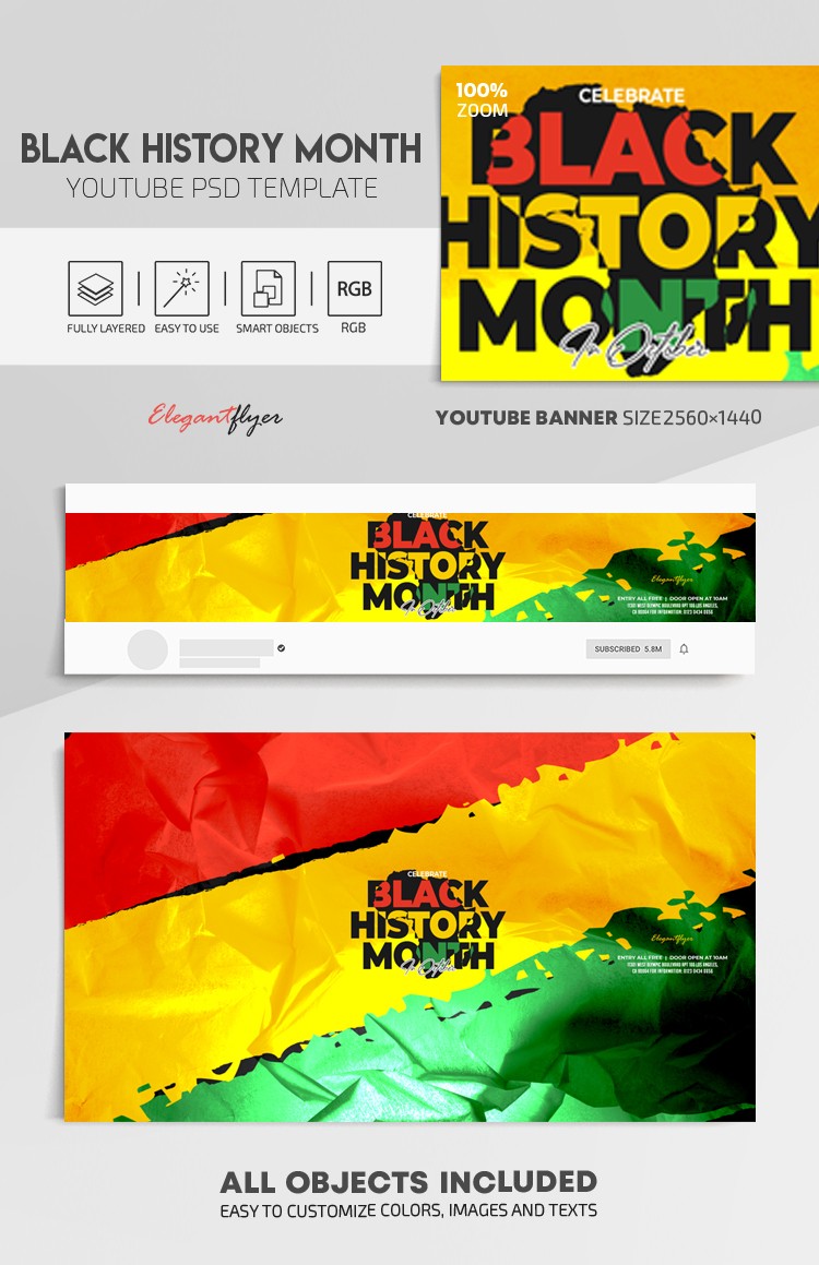Black History Month Youtube by ElegantFlyer