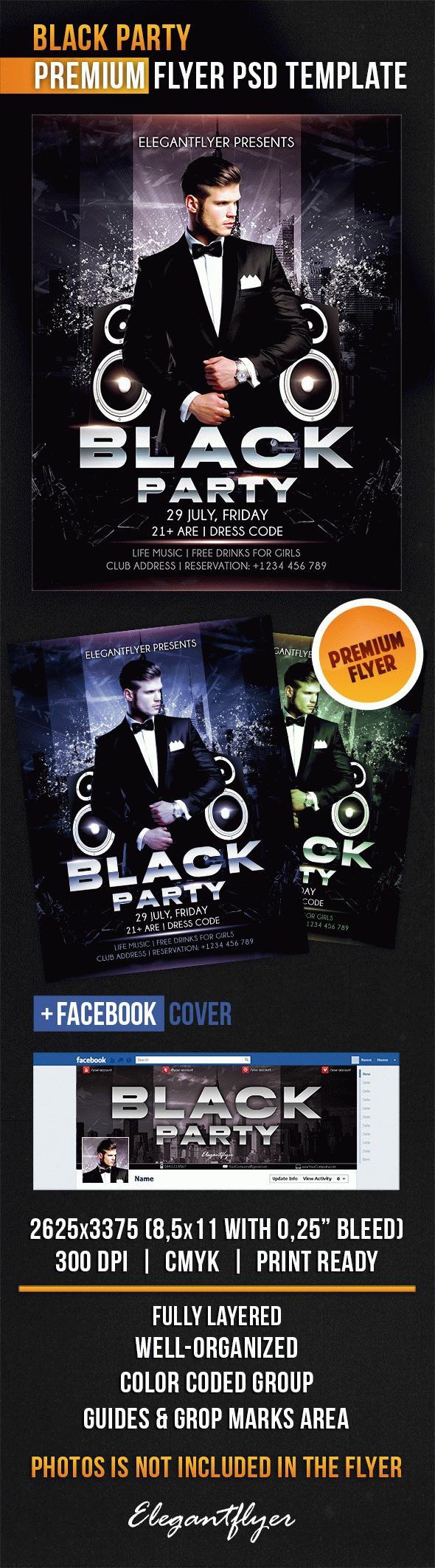 Tuxedo Black Party by ElegantFlyer