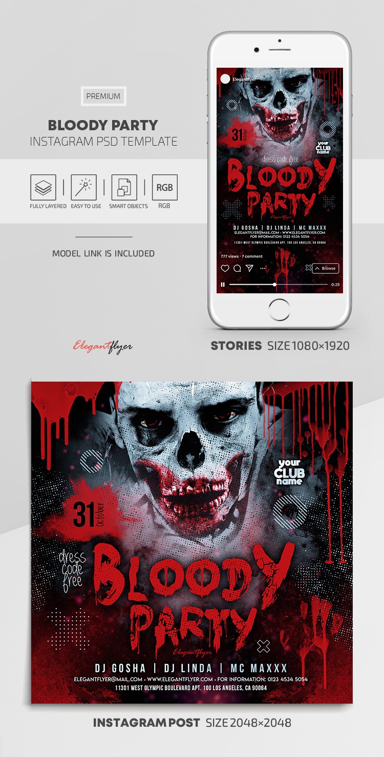 Bloody Party Instagram by ElegantFlyer