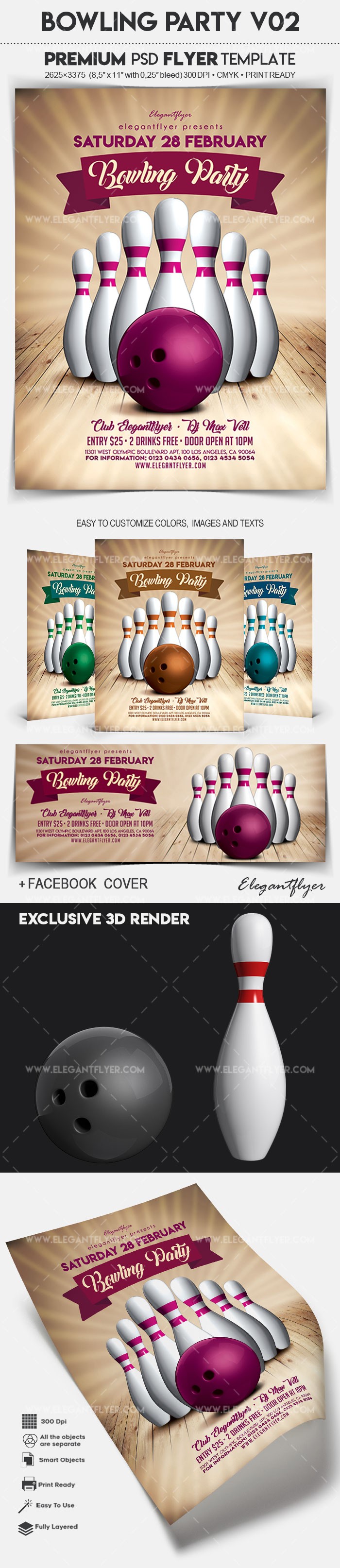 Festa di bowling by ElegantFlyer