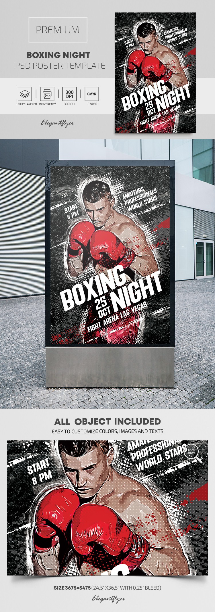 Boxing Night Poster by ElegantFlyer