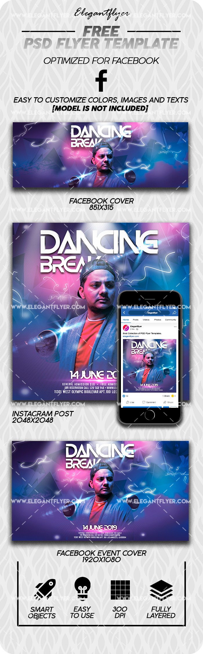 Break Dancing Facebook by ElegantFlyer
