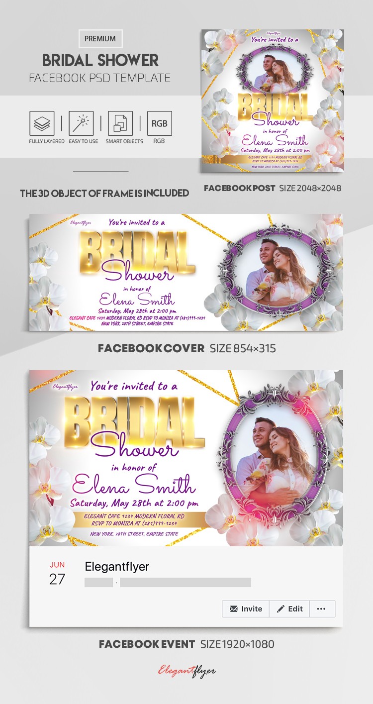 Bridal Shower - Enterrement de vie de jeune fille. by ElegantFlyer