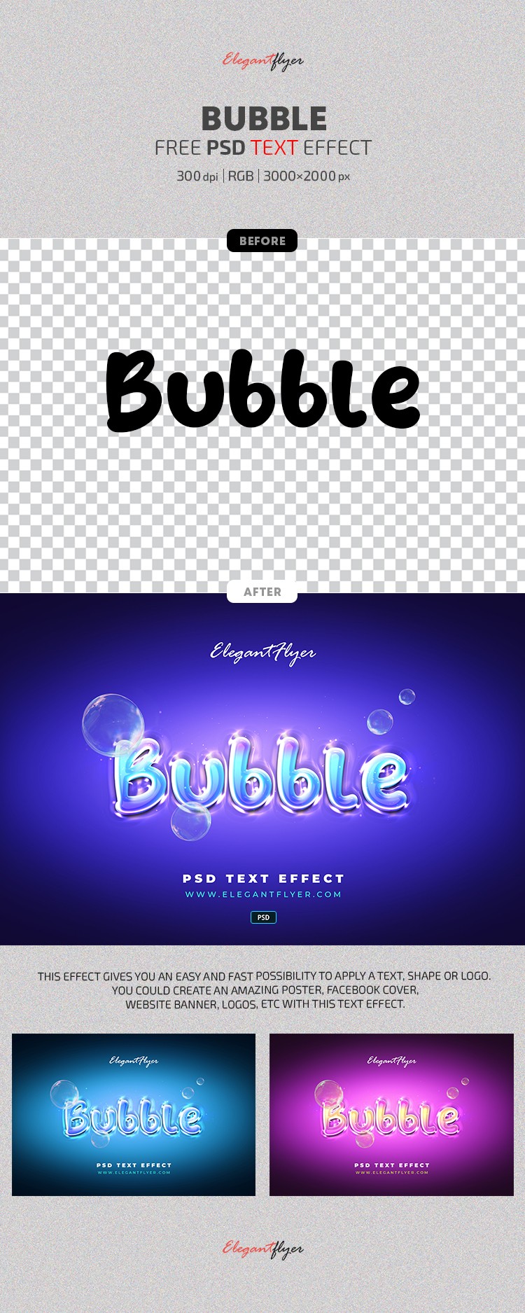 Bubble Text Effect by ElegantFlyer