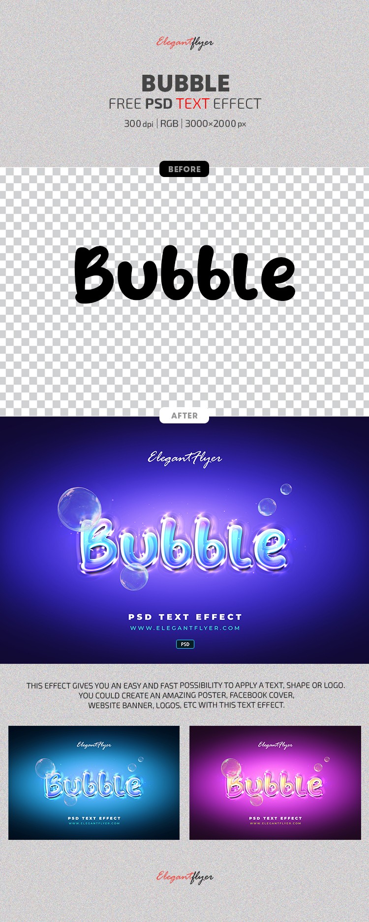 Effet de texte en bulle by ElegantFlyer