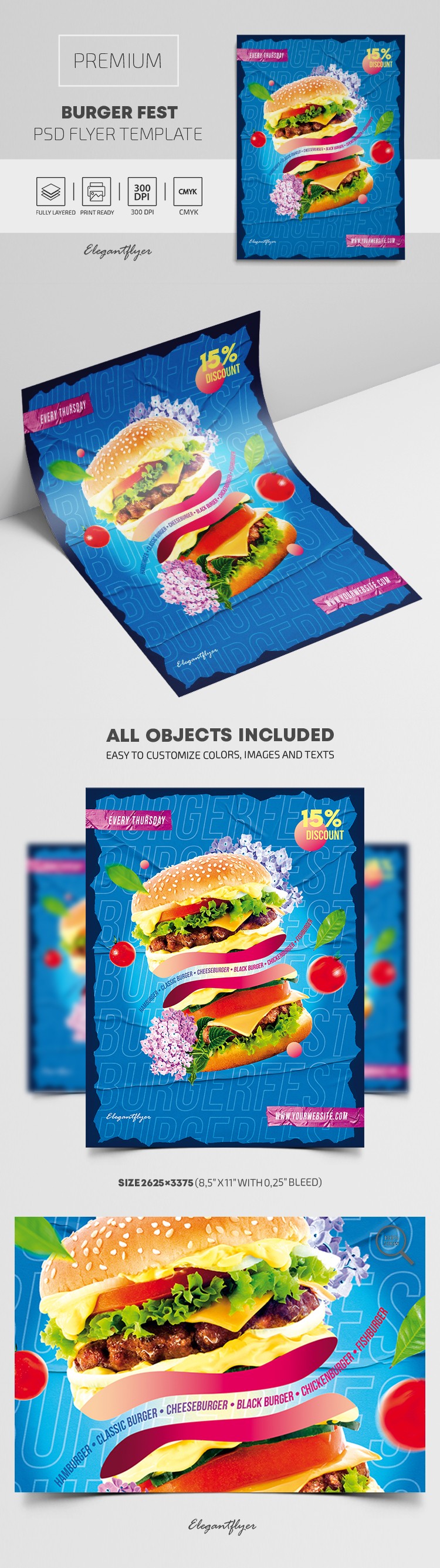 Burger Fest Flyer by ElegantFlyer