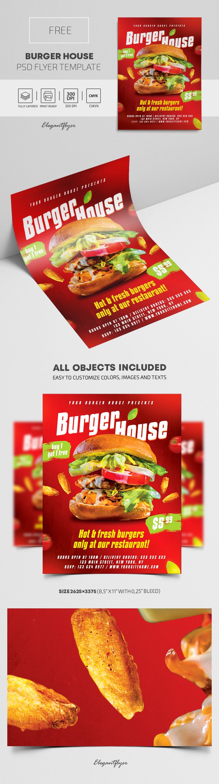 Flyer da Burger House by ElegantFlyer