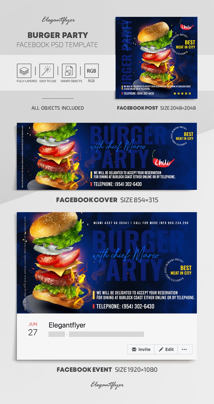 Burger Party by ElegantFlyer