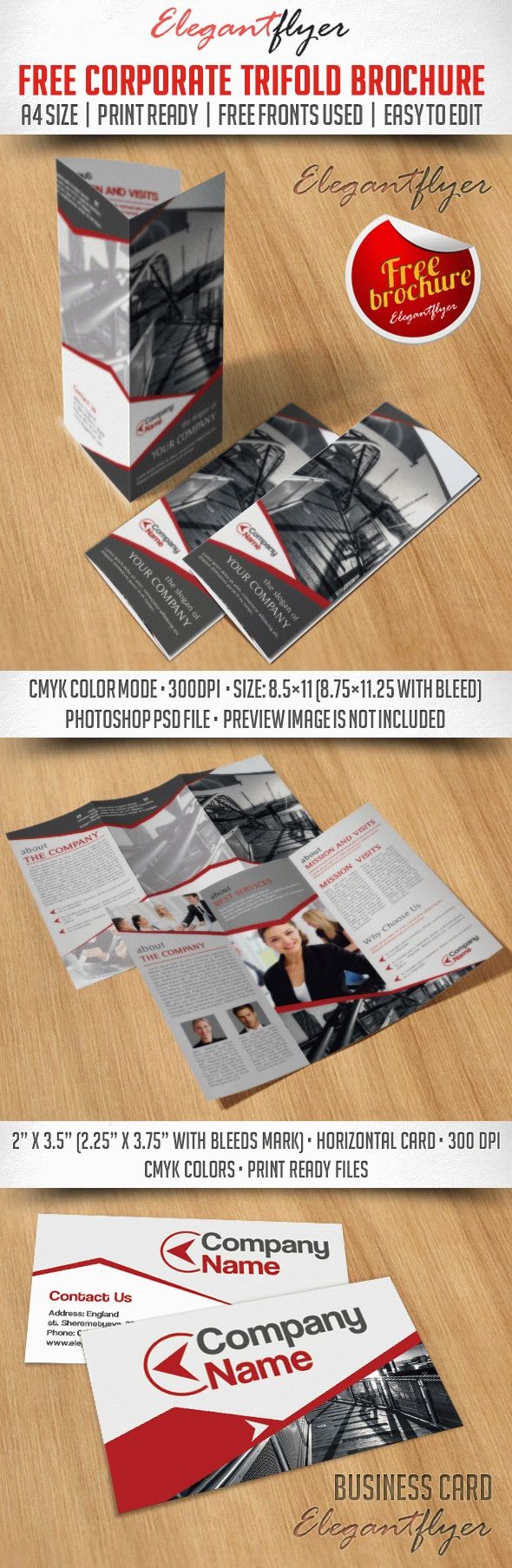 Business Corporate Tri-Fold Brochure by ElegantFlyer