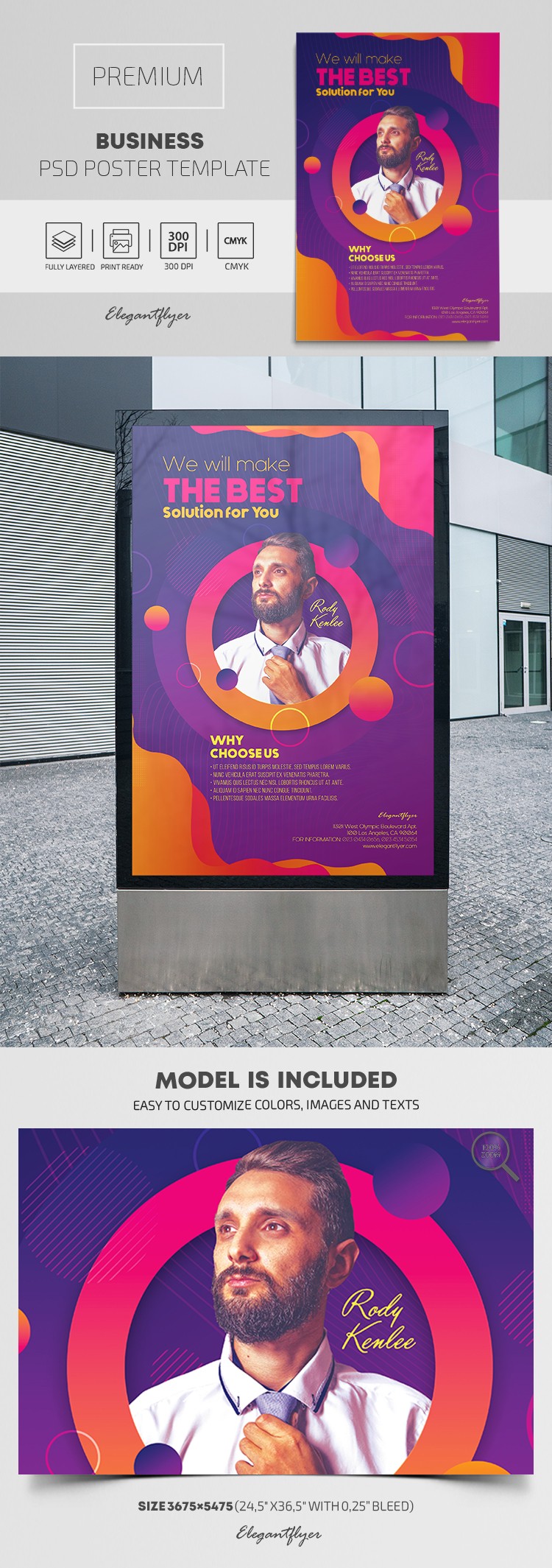 Plakat reklamowy dla biznesu by ElegantFlyer