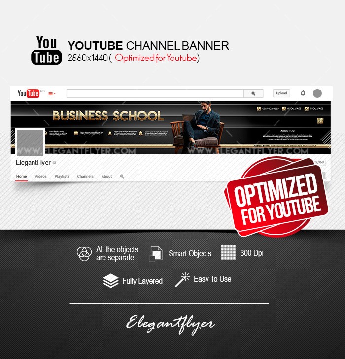 Ecole de commerce Youtube by ElegantFlyer