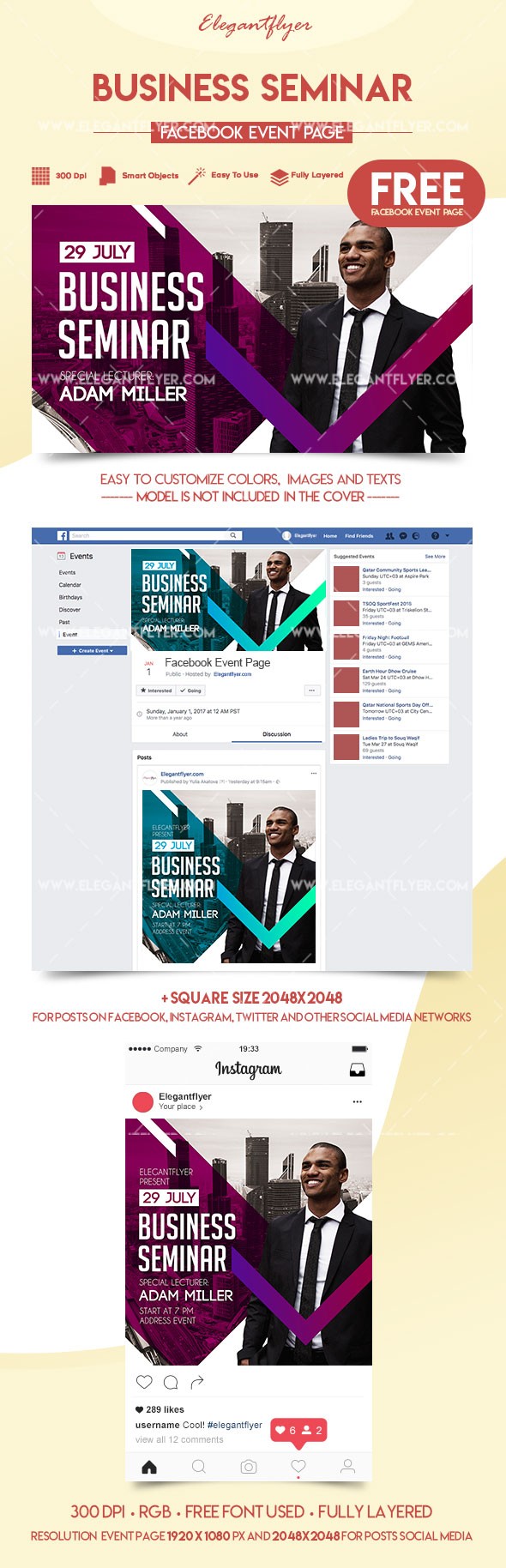 Séminaire d'affaires Facebook. by ElegantFlyer