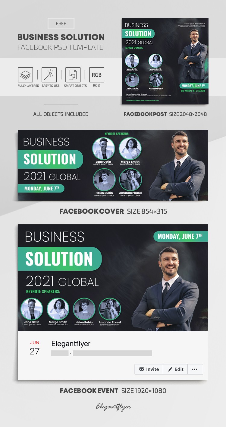 Business Solution Facebook by ElegantFlyer