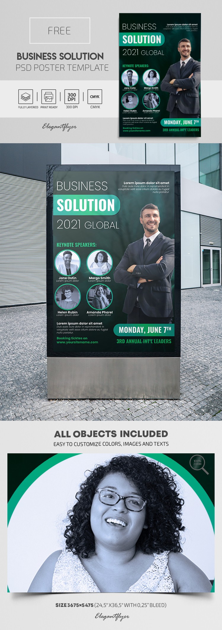 Affiche de Solution d'Affaires by ElegantFlyer