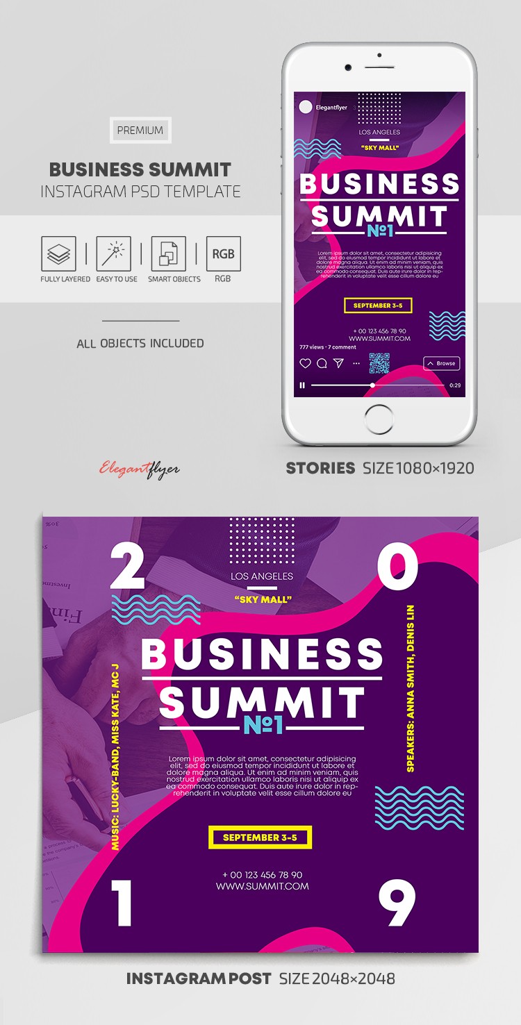 Cumbre Empresarial Instagram by ElegantFlyer