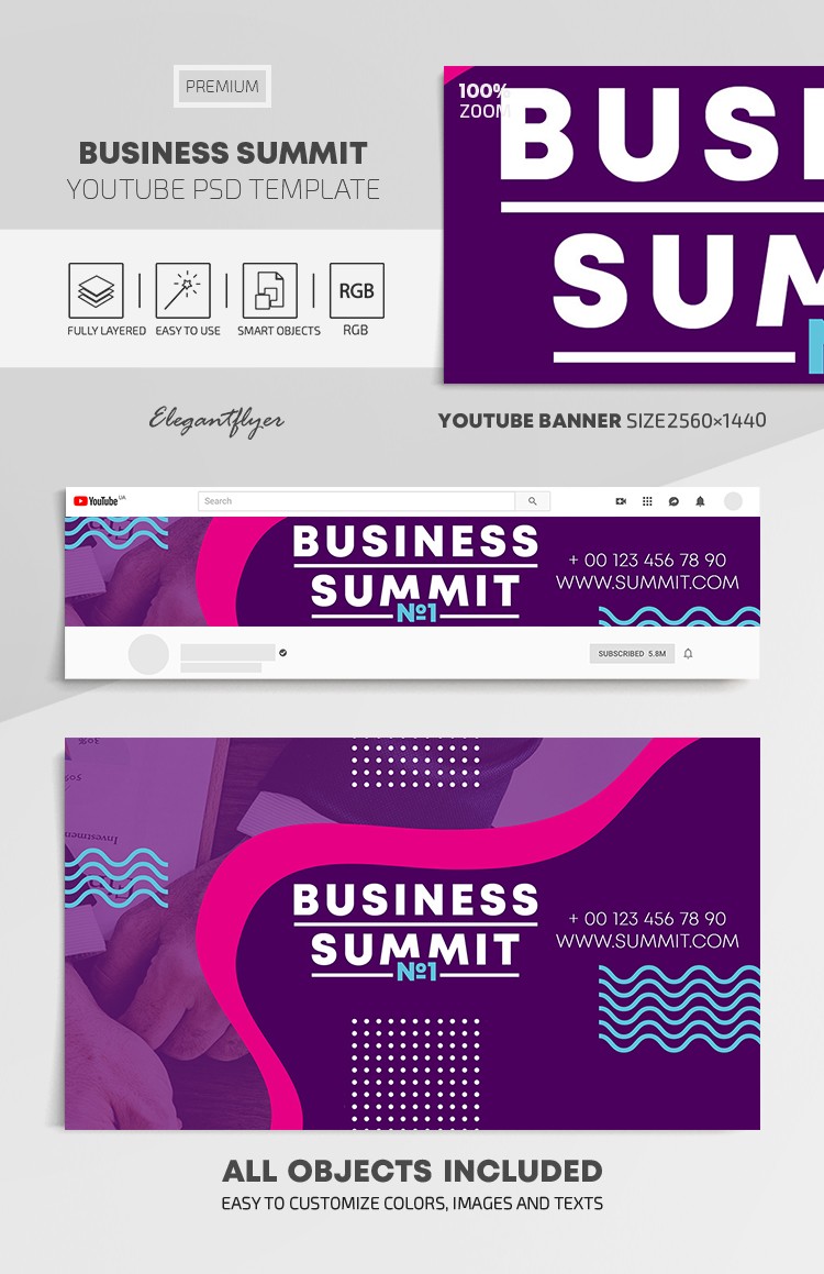 Business Summit Youtube by ElegantFlyer