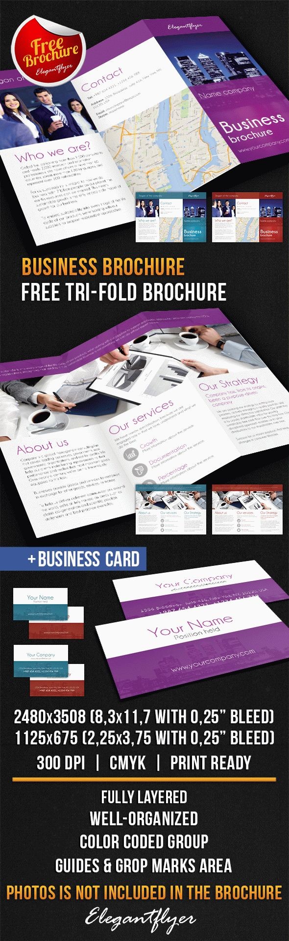 Brochure d'affaires en trois volets by ElegantFlyer