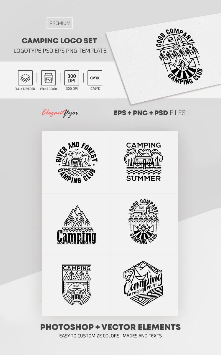 Logotipo de camping by ElegantFlyer