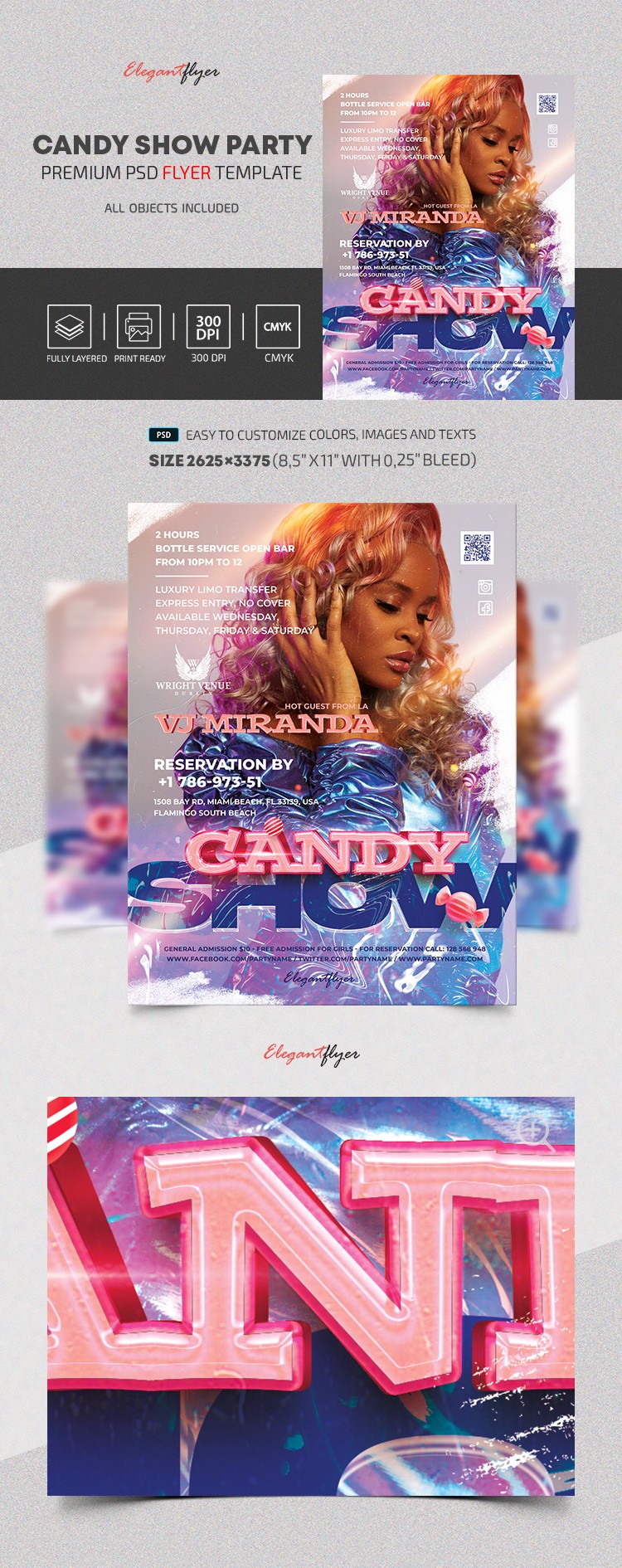 Candy Party Flyer by ElegantFlyer