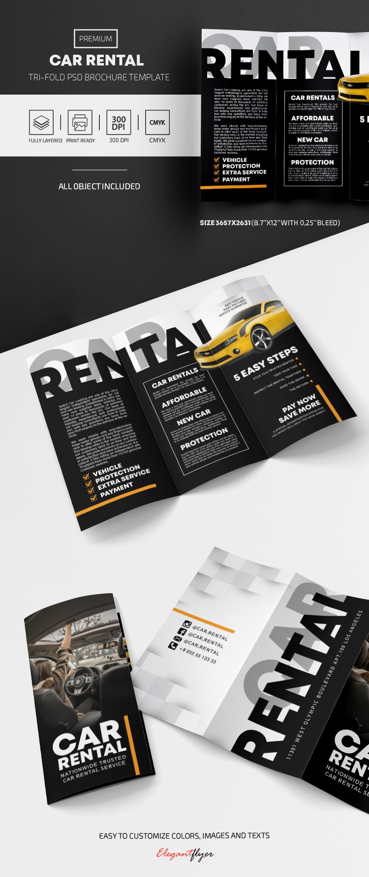 Car Rental Brochure by ElegantFlyer