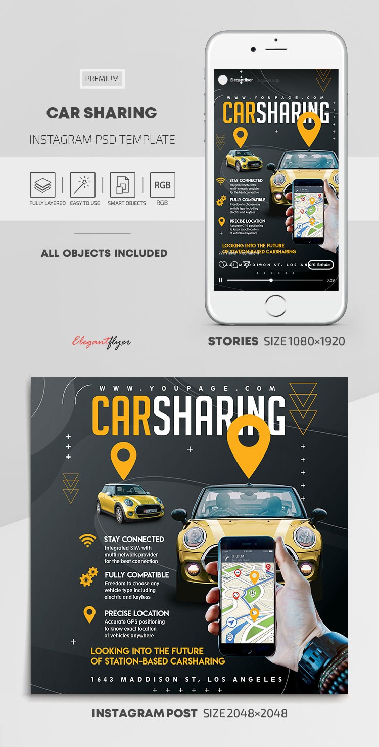 Car Sharing Instagram by ElegantFlyer