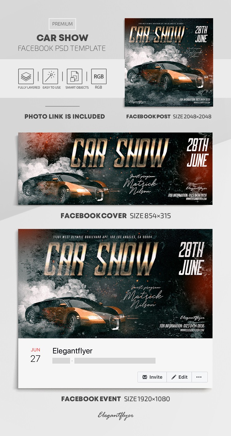 Car Show Facebook: Mostra dell'automobile su Facebook. by ElegantFlyer