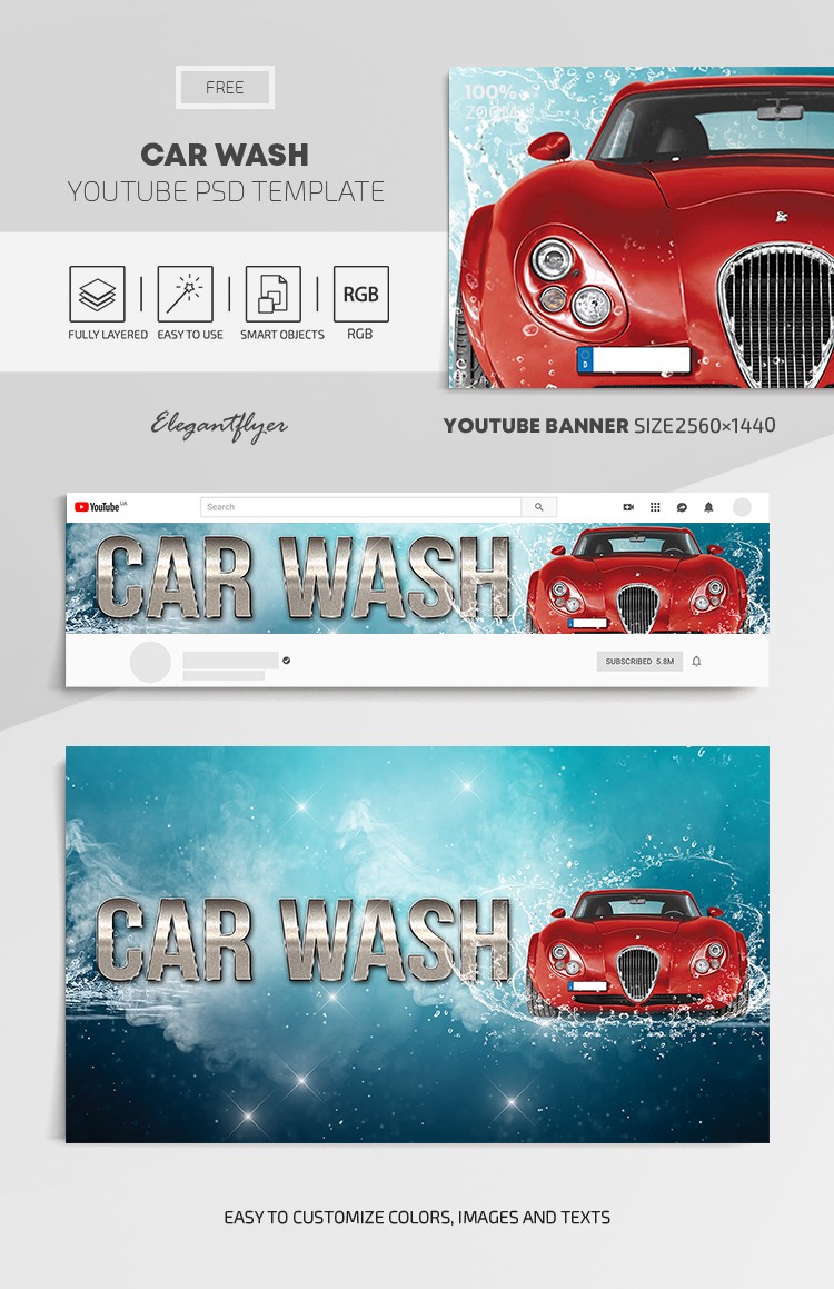 Car Wash Youtube by ElegantFlyer