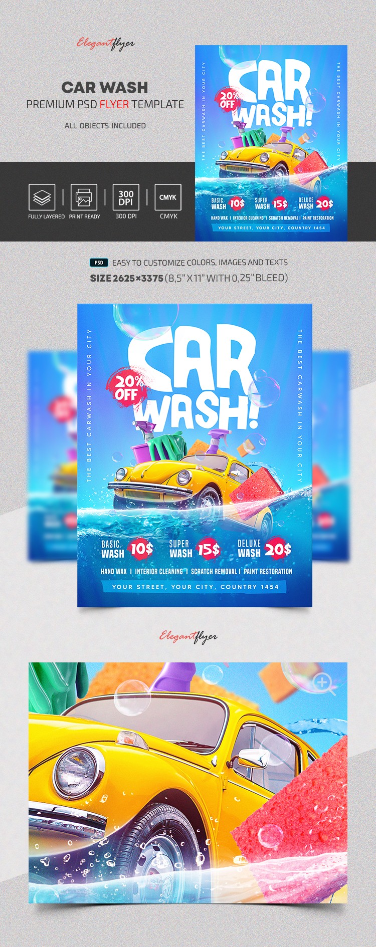 Car Wash Flyer by ElegantFlyer