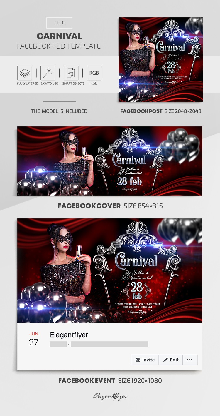 Carnaval no Facebook by ElegantFlyer