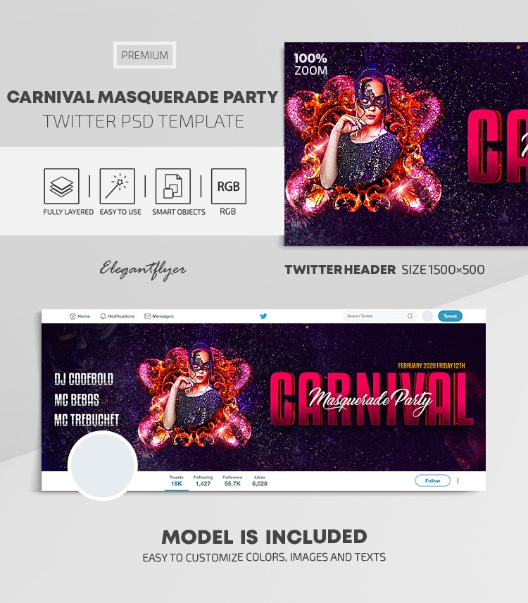Festa de Máscaras de Carnaval by ElegantFlyer