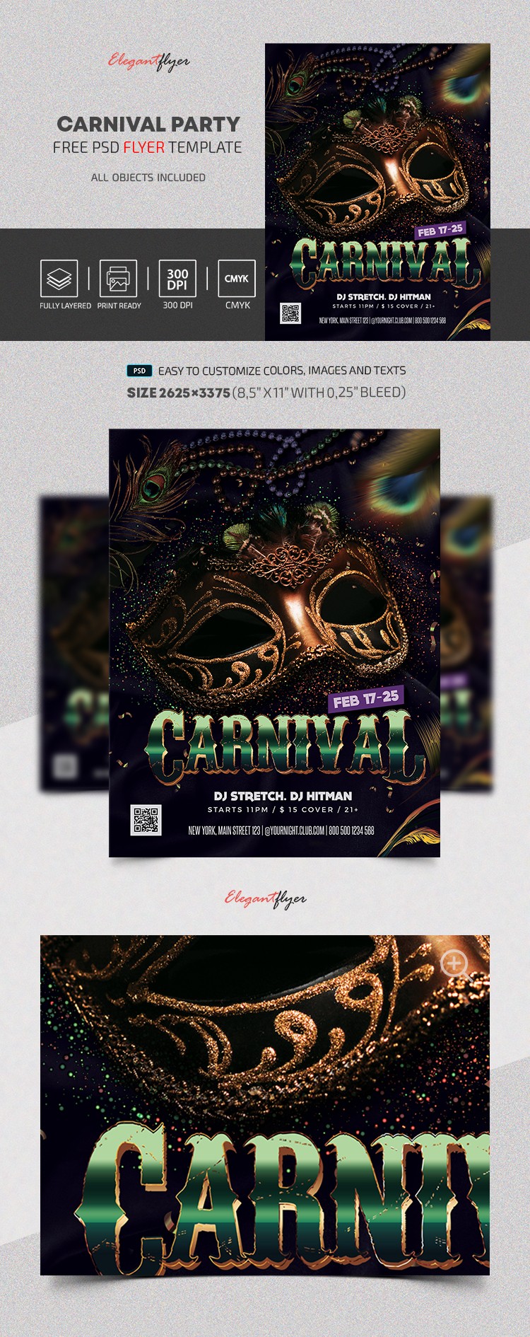 Carnival Party Flyer by ElegantFlyer