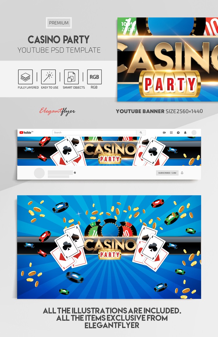 Casino Party Youtube by ElegantFlyer