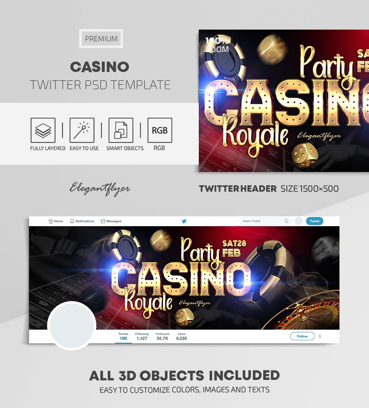 Black Luxury Casino Premium Social Media Template PSD | by Elegantflyer