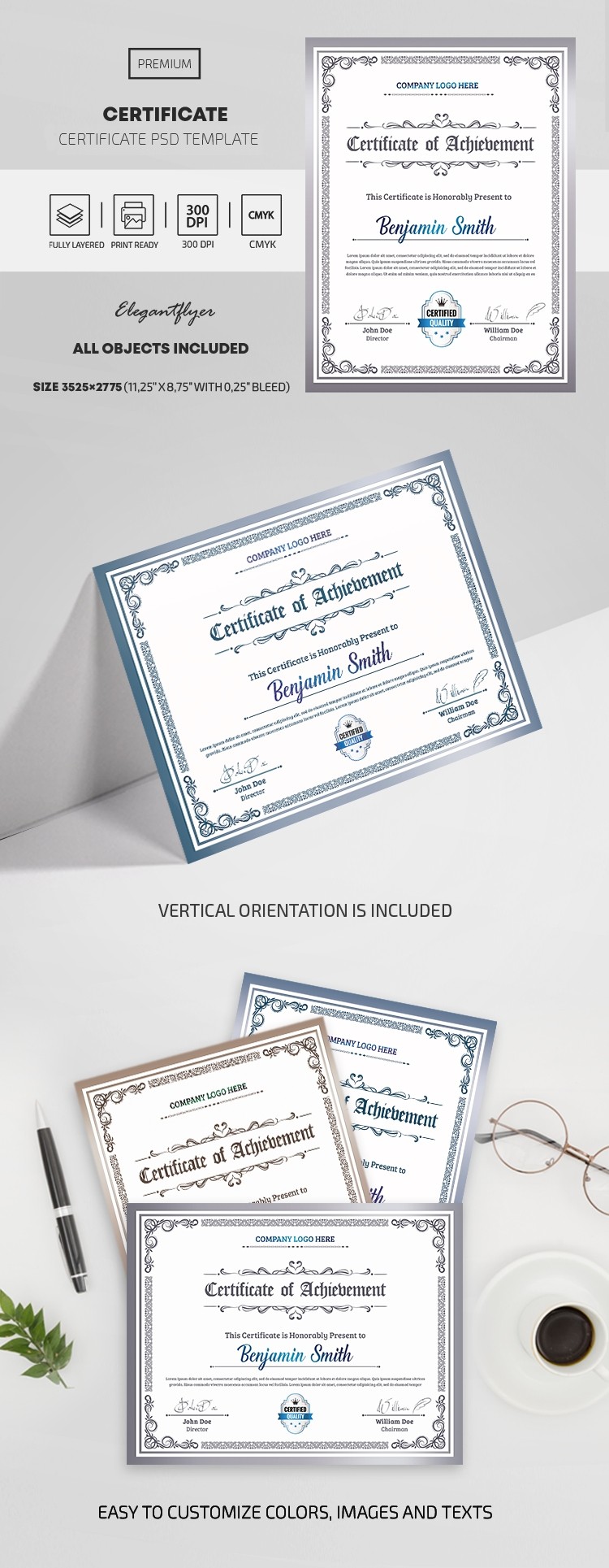 Certificat de formation by ElegantFlyer