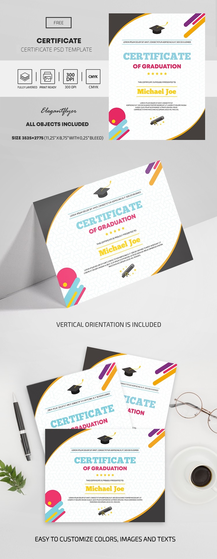 Certificado de graduación by ElegantFlyer