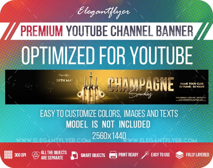 Champagner glitzert Youtube by ElegantFlyer