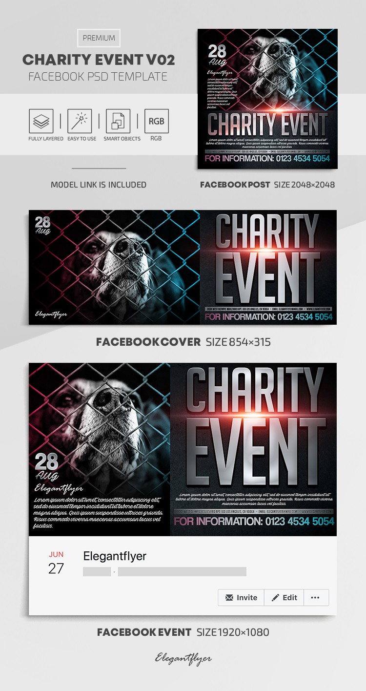 Charity Event Facebook by ElegantFlyer