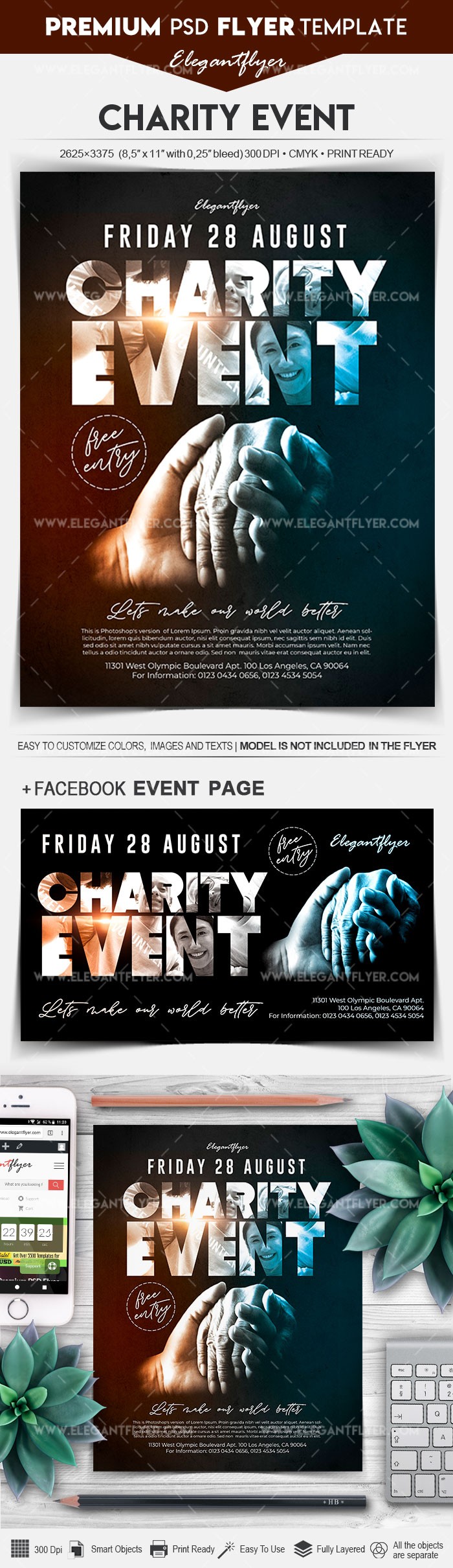 Evento de caridade by ElegantFlyer