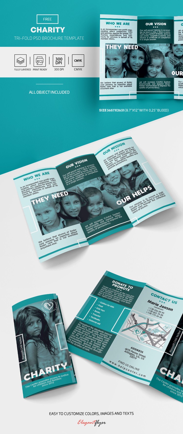 Charity Tri-Fold Brochure by ElegantFlyer