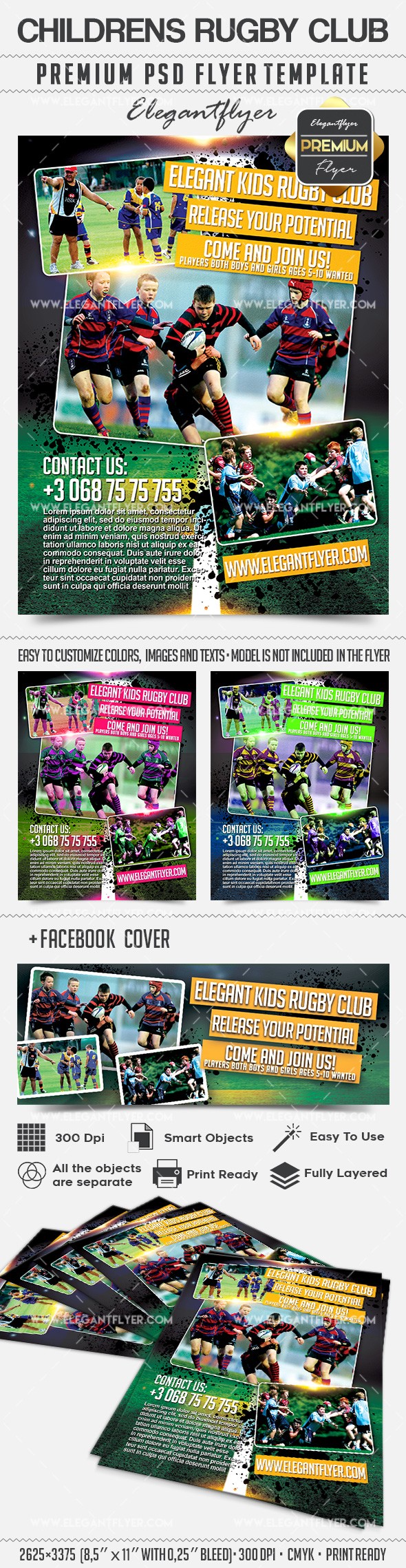 Club de rugby pour enfants by ElegantFlyer