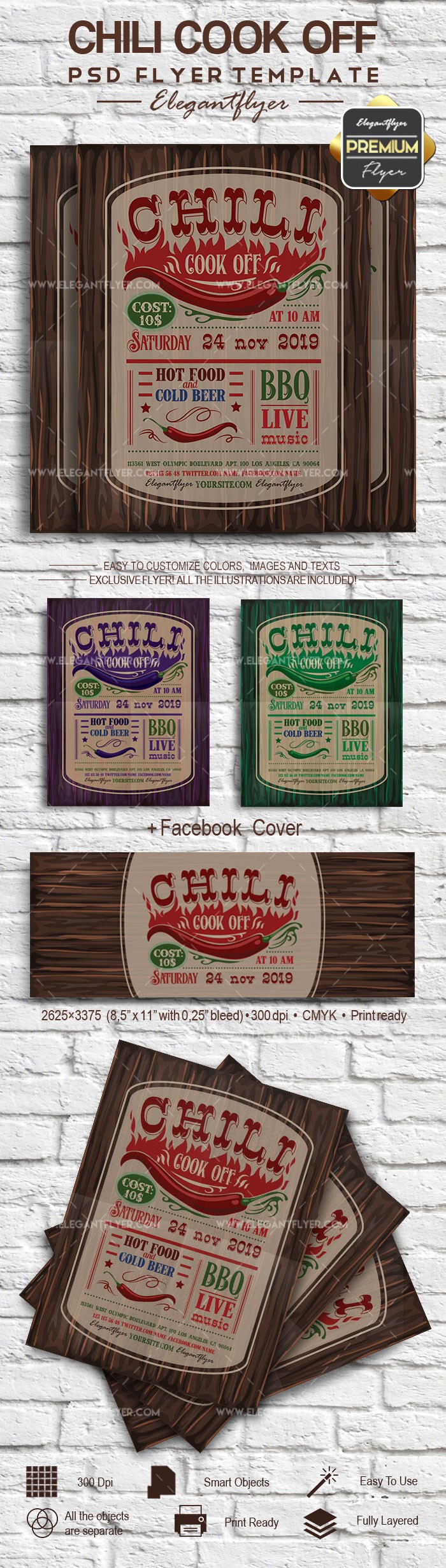 Chili Cook Off: Chili Competitions in Poland, or in Polish "Chili Cook Off: Konkurs na Chili" by ElegantFlyer