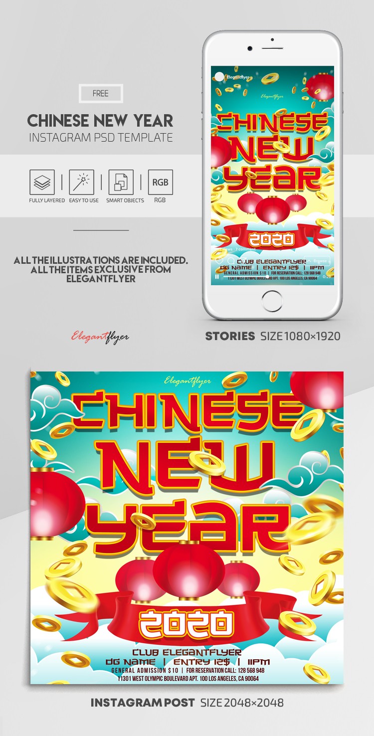 Chinese New Year 2020 Instagram by ElegantFlyer