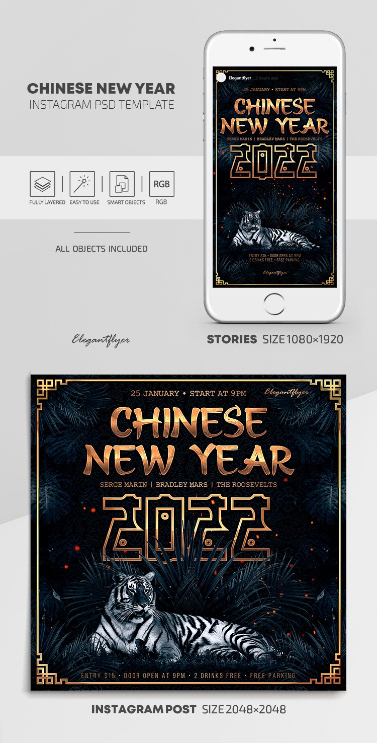 Ano Novo Chinês no Instagram by ElegantFlyer