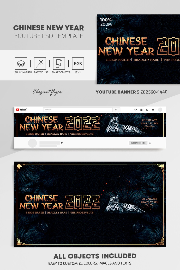 Año Nuevo Chino Youtube by ElegantFlyer