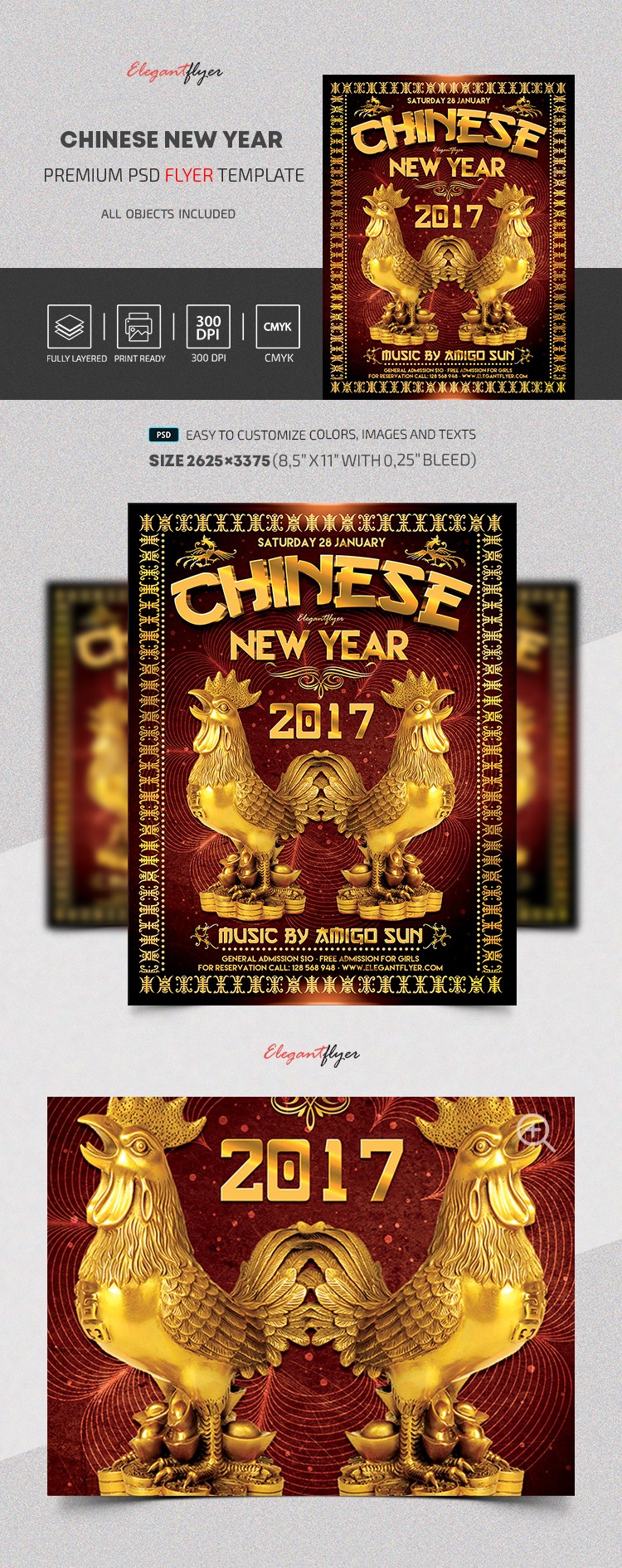 Festa de Ano Novo Chinês 2017 by ElegantFlyer